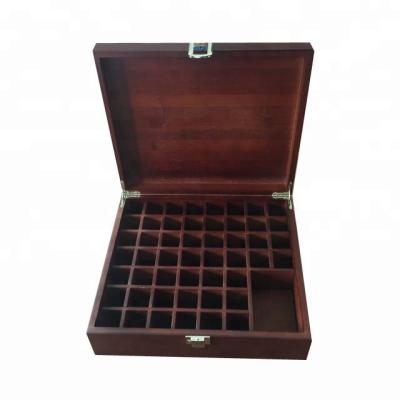 China Handmade Current Hot Selling Lacquer Finish Luxury Hot Selling Essential Oil Bottle Dark Brown Bamboo Box for sale