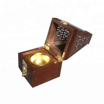 China New Design Handmade Fancy Luxury Wooden Censer Shape Hot Selling for sale