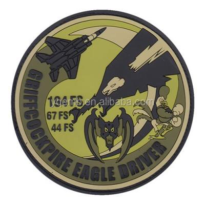 China Customized Viable Design PVC Rubber Tactical Badge Logo Patch For Apparel for sale