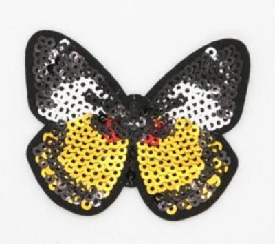 China Viable Custom Apparel Embroidery Patch Beads Sequin Beaded Patches for sale