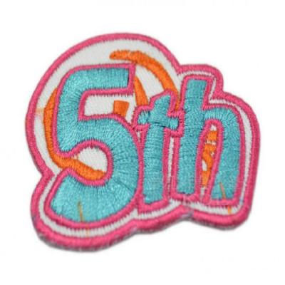 China 3D No Min Custom Iron On Embroidered Letter And Number Patches for sale