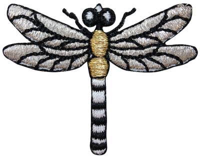 China 3D Dragonfly Patch Garden Bug Plug In Embroidered Bugle Iron On Applique for sale