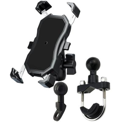 China Motorcycle Adjustable Quick Self-locking Phone Mount For Bicycle Scooter ATV Bike for sale