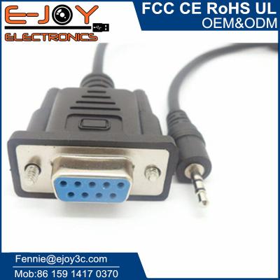 China Full Molded 3.5mm TRS Male to RS232 DB9 9 PIN Female 3P Jack Serial Cable for sale