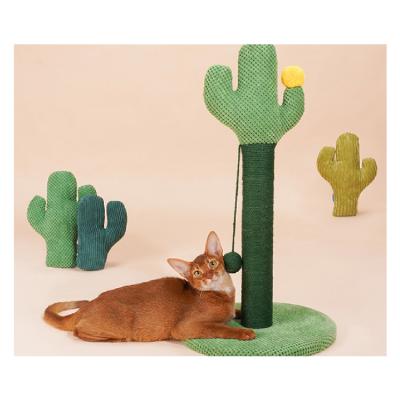 China Cactus Style Cat Tree House Pet Cat Activity Tower Sustainable Tree for sale