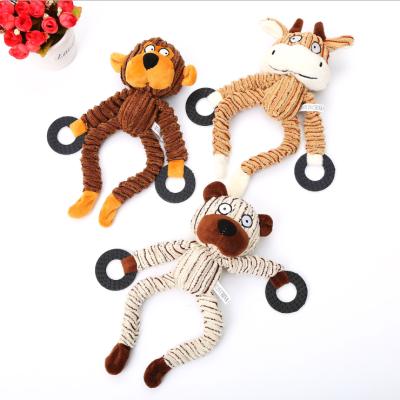 China Custom Viable Resistant Molars Shape Soft Cute Animal Teeth Toy Dog Bite Corduroy Plush Toys Dog Pet Clean Toy for sale