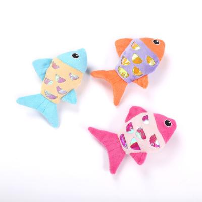 China Custom Viable Catnip Toy Catnip Plush Fish Pet Supplies Healthy Paper Cat Toy Fish for sale