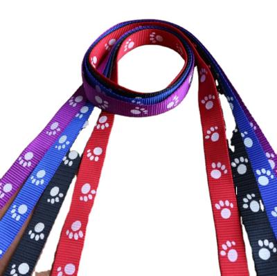 China Lights Custom Dog Leash Footprint Collar Dog Leash Training Leash Nylon Leather for sale