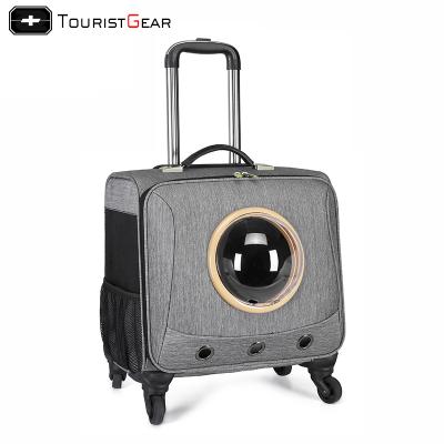 China Wholesale Nylon Luggage Pet Intimate Luggage 18 Inch Pet Trolley Case Rolling Trolley Case Pet Bag for sale