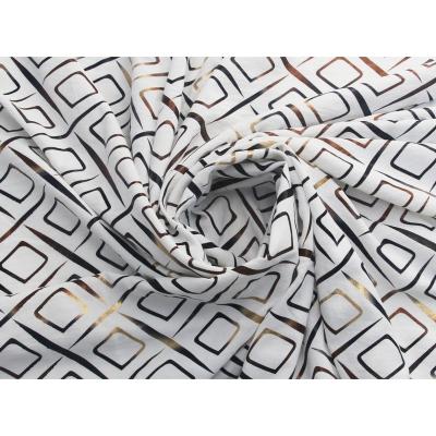 China 2022 Shaoxing woven single stretch keqiao 100% polyester crepe 180 CEY printing fabric CEY air circulation fabric with foil printing CEY fabric for sale