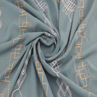 China 2022 Hot Sale Factory Shrink-resistant CEY Cheap Shaoxing CEY Fabric Turkey Air Circulation CEY Embroidery Fabric For Women Dress Muslim Clothing for sale