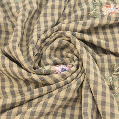 China Kation CEY fabric embroidery jacquard fabric100% polyester spandex CEY anti-static airflow fabric for women's clothing for sale