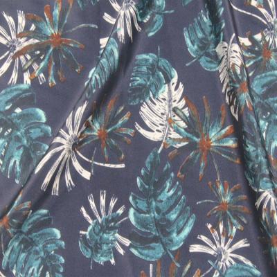 China Custom Made Memory Jiulong Polyester Cheap Spandex Satin 50*75 Shiny Flower Printing Imitation Silk Fabric For Lady Girl Blouse Top for sale