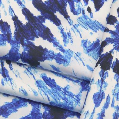 China Memory Fabric 50D Polyester Print Satin Fabric Stretch Digital Print Satin Fabric From JiulongTextile For Clothes for sale