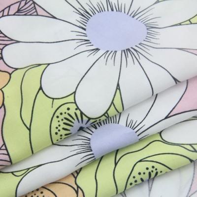 China Shaoxing Organic Textile Stock Soft Shirt Printed 100% Single Flower Woven Viscous Rayon Fabric for sale