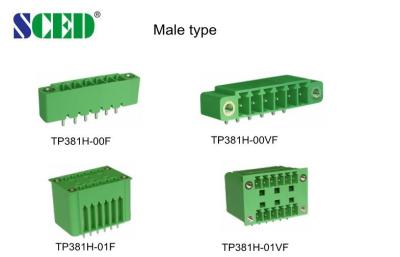 China Tin Plated UL94-V0 Male Plug In Terminal Blocks 7.62mm Pitch 300V 18A for sale