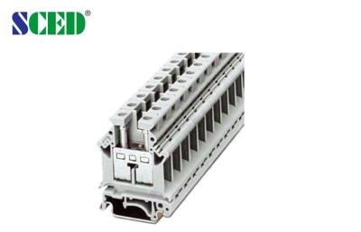 China 12.2mm Width Waterproof Din Rail Terminal Blocks For Electric Power for sale