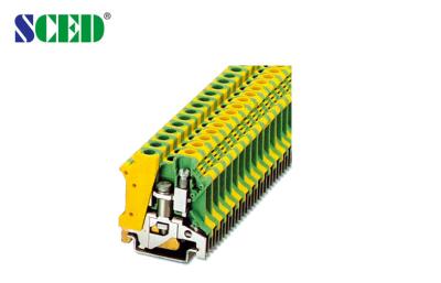 China Single Deck 8.2mm Din Rail Terminal Blocks , Grounding Terminal Blocks for sale