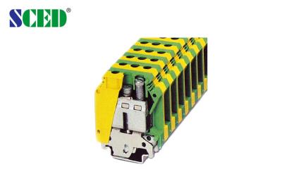 China 15.2mm Plastic Ground Din Rail Terminal Blocks For Electric Power UL CE for sale