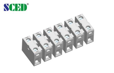 China Feed Through Panel Terminal Blocks , Pitch 10.00mm 600V 20A 2 - 16P for sale