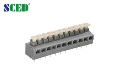 China 5.00mm Hoogtepcb springen Eindblokken op, 300V 10A 2P - 24P Screwless-Terminalsblok Te koop