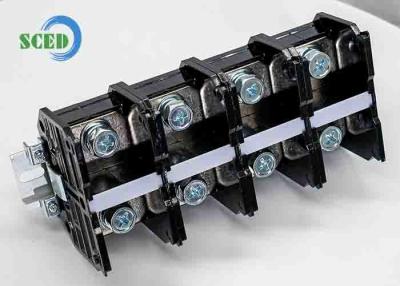 China 45.00mm Pitch Panel High Current PC Terminal Block 4P Black Power Screw Connector for sale