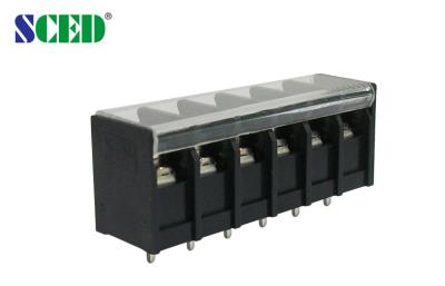 China 2-24 Number Contacts Barrier Terminal Block Connector With Cover 7.62mm Pitch for sale