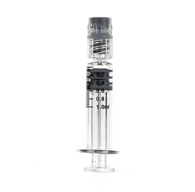 China La jeringuilla de cristal 1ml de la cerradura de Luer del resbalón de Luer prellenó la jeringuilla del aceite del Borosilicate en venta