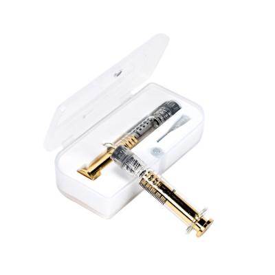 China Metal Plunger Luer Lock Glass Syringe 1ml  Oil Syringes Silver Gold Plunger for sale