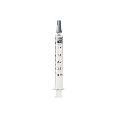 China Luer Slip Glass 3ml Luer Lock Syringe Reusable For Pure Oil for sale