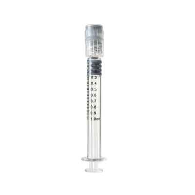 China Jeringuilla de cristal reutilizable 1ml de Borosilicate del vidrio de Luer de la jeringuilla fina del conector en venta