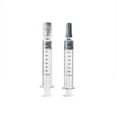 China Luer Slip Luer Lock Glass Syringe Prefillable  CBD Oil Syringe for sale