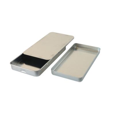 China Rectangular  Child Resistant Tin Box With Metal Insert for sale