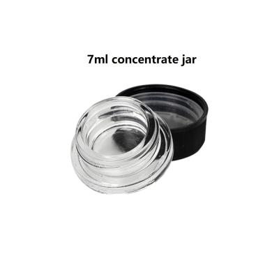 China 7ml Child Resistant Concentrate Container Clear Glass Jar for Wax Dab Oil for sale