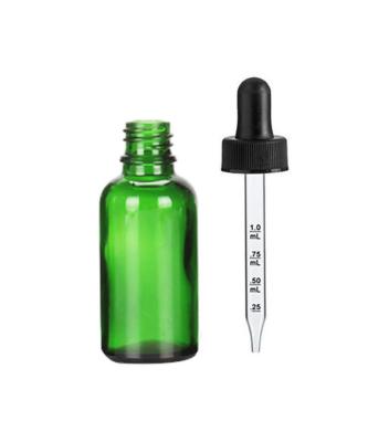 China 30ml 1oz Amber Glass Dropper Bottle With Child Resistant Top For canabiss Oil for sale