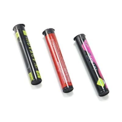 Cina Imballaggio di  Contenitori a prova di bambini in plastica in PP Nero Bianco Custom Riutilizzabili Preroll Pop Top Tubes in vendita