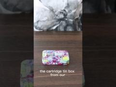 Child Proof Cartridge Tin Box Hinged Tin