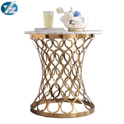 China Manufacturer Modern Luxury Wedding Dining Table Hotel Furniture Stainless Steel Frame for sale