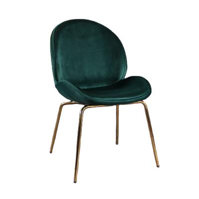 China Modern Modern Metal Frame Velvet Cafe European Hotel Dining Chair for sale