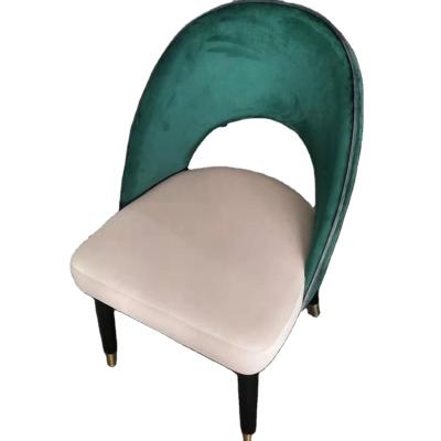 China Modern Light Luxury European Design Double Layer Backrest Metal Cafe Restaurant Dining Chair for sale