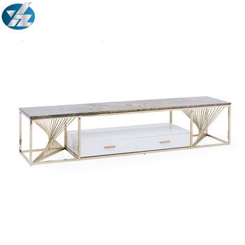 China New Design Modern Stainless Steel TV Table For Living Room for sale