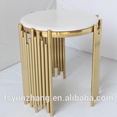 China Modern convertible stainless steel side table for living room for sale