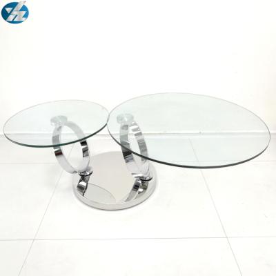 China Hotel Chair Functional Foldable Glass Top Coffee Table for sale