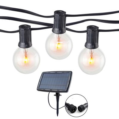 China String Light Indoor Outdoor 27FT Led Festoon Lighting Vintage Patio G40 Globe Led Solar String Light For Holiday for sale