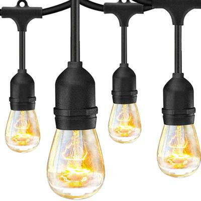 China 15 Bulbs Outdoor Theme Park String Light 110v 220v S14 Light with Christmas Waterproof Decoration Net Light String for sale