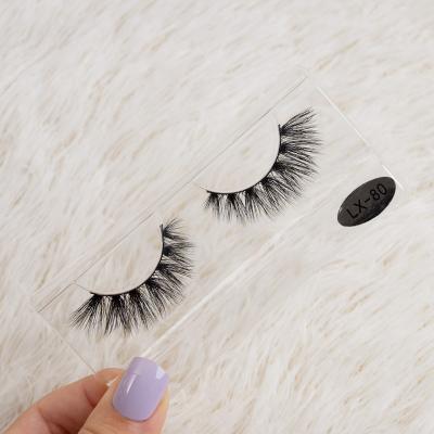 China Natural Soft Hot Style Create Own Brand Synthetic Eyelash Strips 6D Faux Mink Eyelash Natural Fake Eyelashes for sale