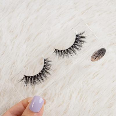 China 20mm Natural Soft Custom Box Packaging Mink Eyelashes Vendor Private Label Logo Black Lash Whips Eyelash Packaging for sale