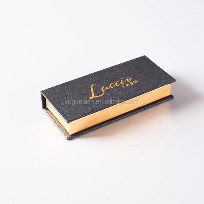 China Luxury Black Box Cardboard Eyelash Packaging Private Logo for sale