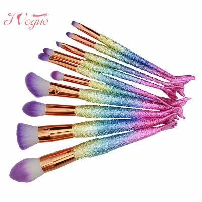 China Fan Brush Brushes Cosmetic Makeup / Professional Mermaid Makeup Brushes for sale