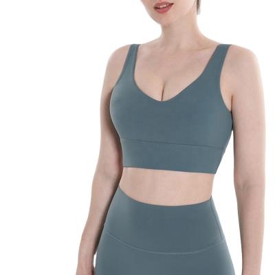 China Gray Lake Blue New Design Breathable Seks Woman Yoga Sport Running Bra for sale